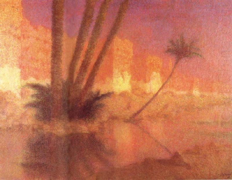 Lucien Levy-Dhurmer Twilight in Marrakesh china oil painting image